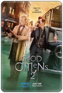 TV poster: “Good Omens, Series 2” by Neil Gaiman & John Finnemore; dir. Douglas Mackinnon (Amazon Prime, 2023)