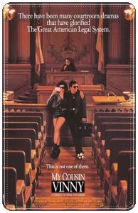 Film poster: “My Cousin Vinny” dir. Jonathan Lynn (1992)