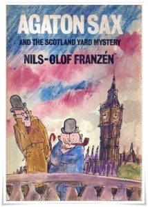 Book cover: “Agaton Sax and the Scotland Yard Mystery” by Nils-Olof Franzén; ill. Quentin Blake (Andre Deutsch, 1969) [from Agaton Sax och det gamla pipskägget (Albert Bonniers Forlag, 1961)]