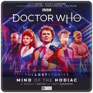 Audio drama cover: “Doctor Who: Mind of the Hodiac” by Russell T Davies & Scott Handcock (Big Finish, 2022)